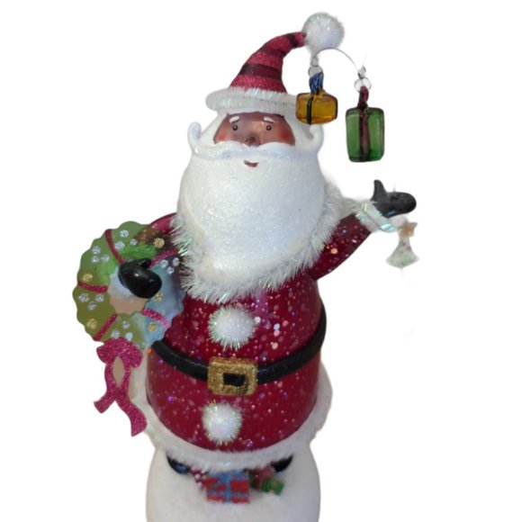 💖HP💖JC Penny Home Collection Acrylic Jiggle Santa Light 12 1/4" Tall Christmas - Picture 6 of 9
